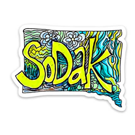 SoDak (Dakota del Sud) - Sticker per la vendita all'ingrosso da parte di Kevin & Kaia