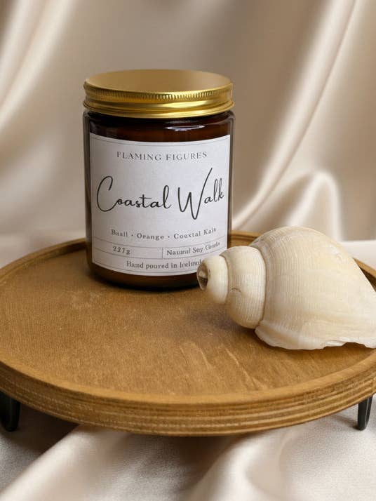 Kystvandring Aromaterapi Lys | Basilikum Appelsin Sojavoks for engroshandel hos Flaming Figures