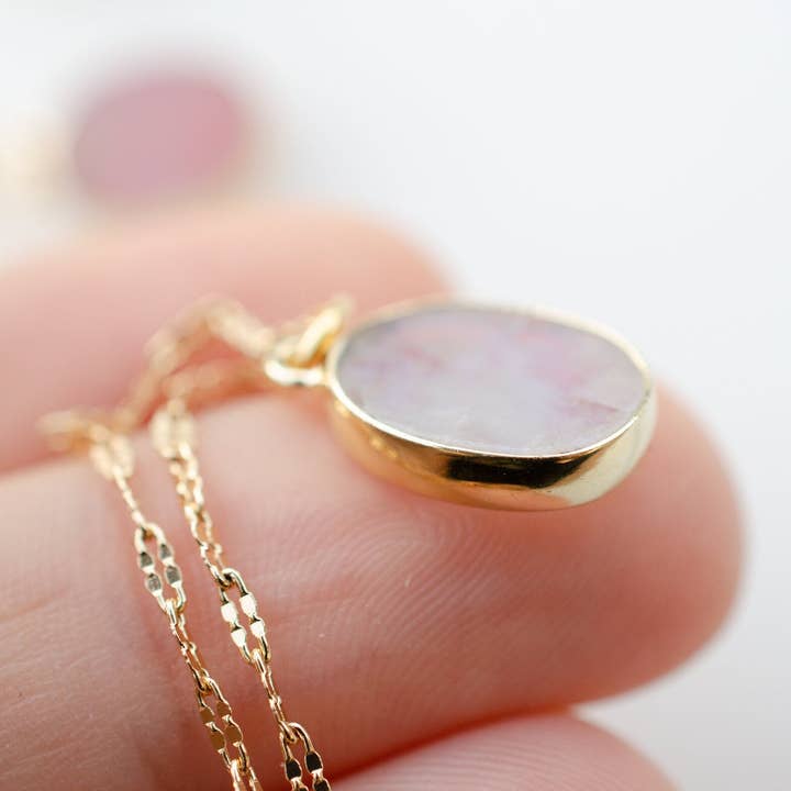 Jill Makes - Venta al por mayor Collares con colgantes/abalorios - Collar de gemas ovaladas5