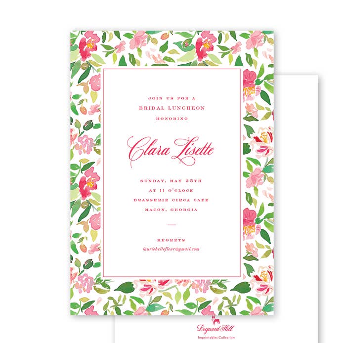Dogwood Hill - Wholesale Invitations - Eugenia's Garden Boxed Invitation