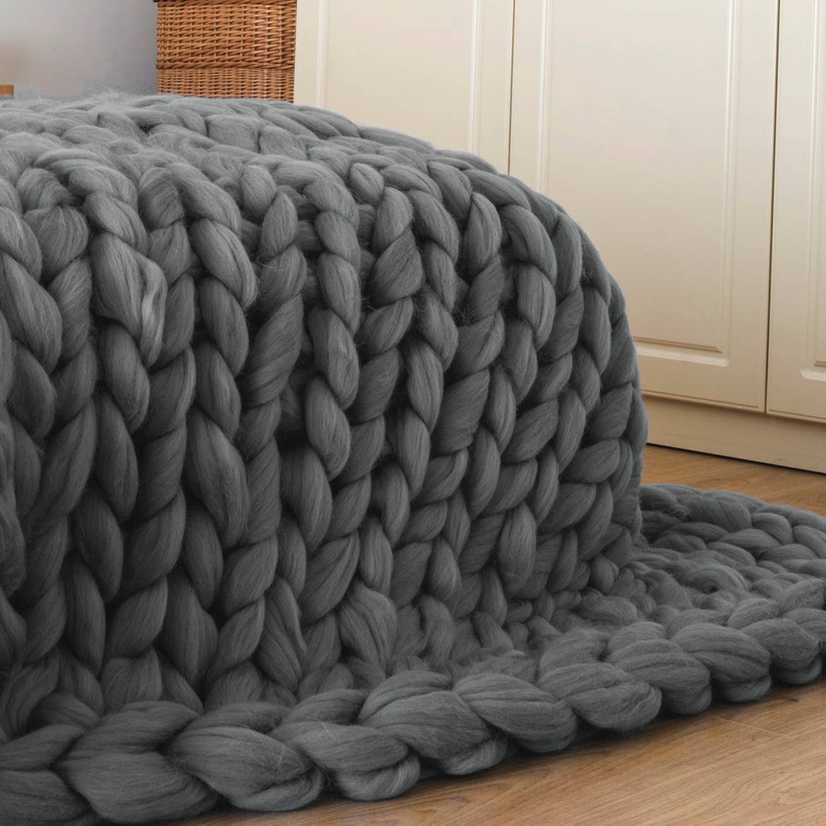 Cheerylittlesheep - Wholesale Throw Blanket - Chunky Knit Blanket Throw Merino Wool Blanket Arm Knit4