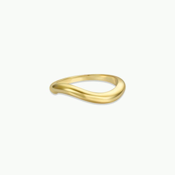 JaxKelly - Wholesale Band/Stacked Ring - Gold Rings - Wave0