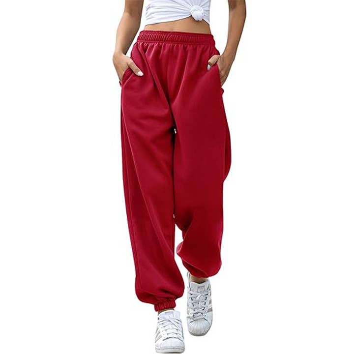 HIDDENBRAND - Wholesale Pants - Women's - Fall Baggy Jogging Sweatpants Trouser 16 Colors15