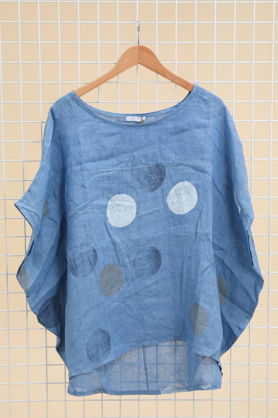 Lea & Luc - Grandes Tailles - Vendita all'ingrosso Tunica - Donna - Tunic in lino taglie comode con stampa a cerchi4