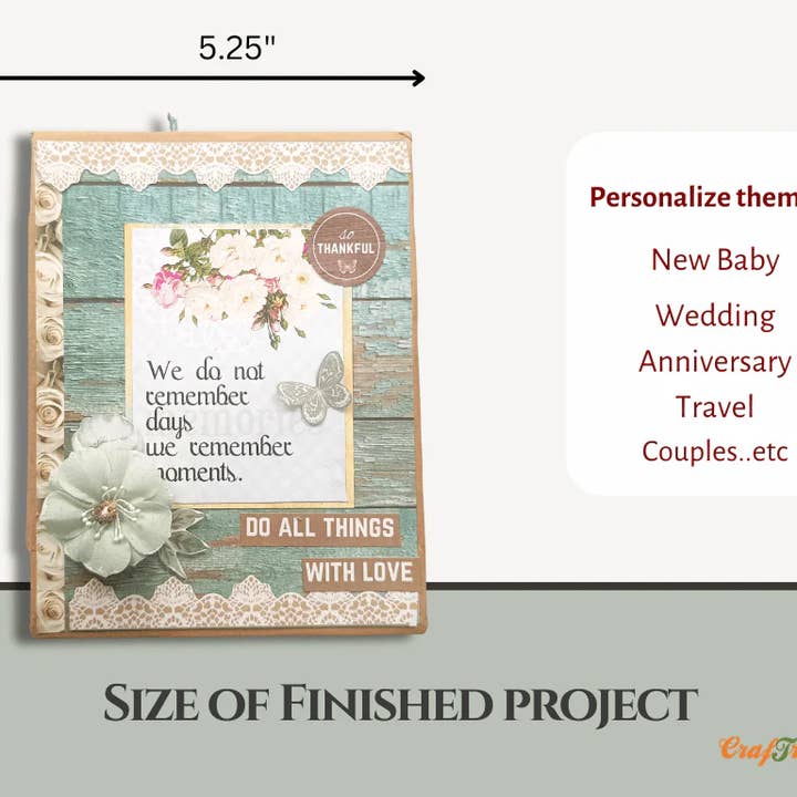 CrafTreat - Wholesale DIY craft kit - CrafTreat Accordion Hinge Book DIY Scrapbook Blank - 1 White3