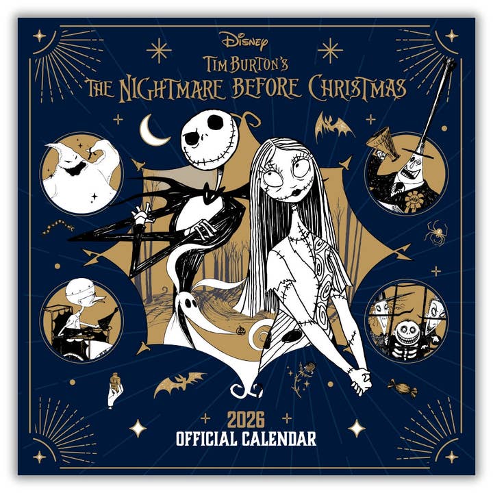 THE NIGHTMARE BEFORE CHRISTMAS 2026 SQUARE CALENDAR for wholesale by Danilo Promotions Ltd