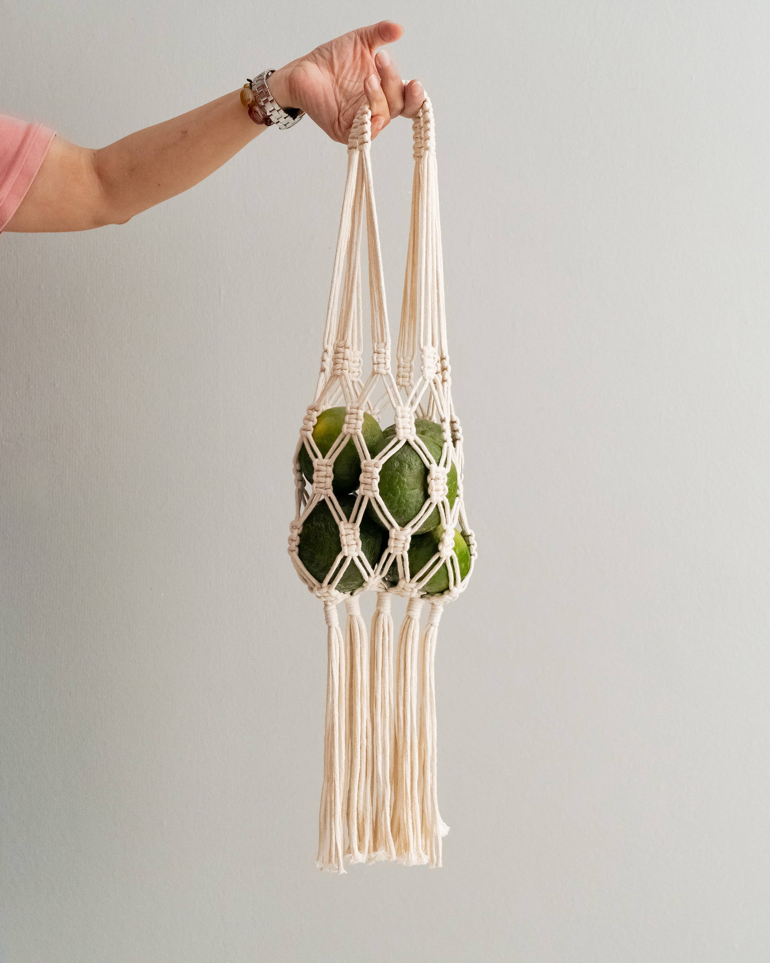 BeanDaikon - Wholesale Fruit basket - Macrame Hanging Fruit Basket I669