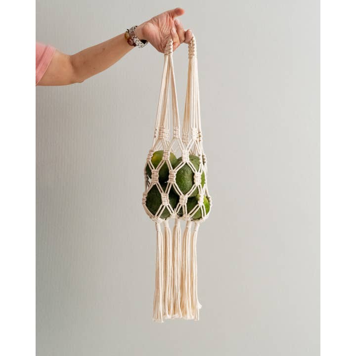 BeanDaikon - Wholesale Fruit basket - Macrame Hanging Fruit Basket I669