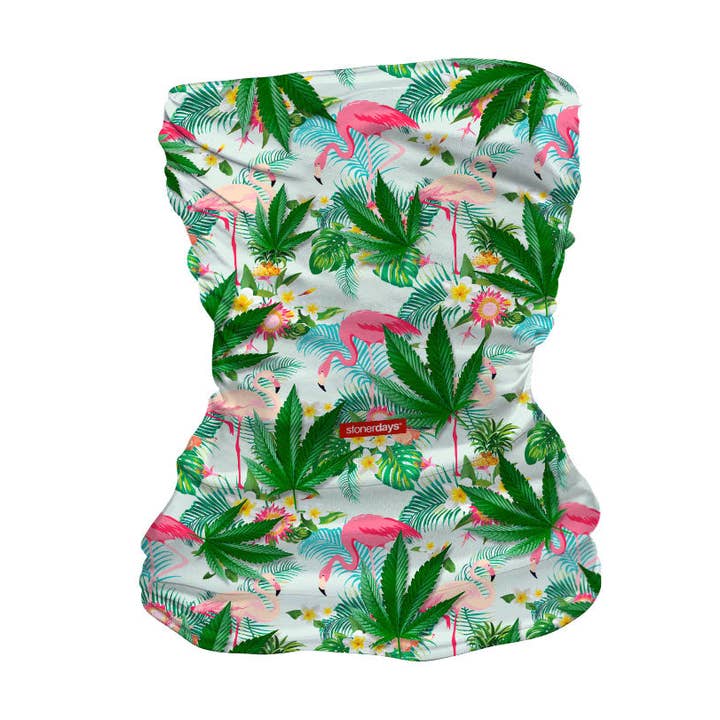 Flamingo Neck Gaiter for wholesale by StonerDays Apparel