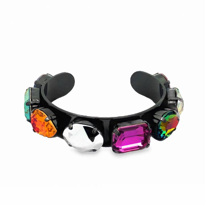 Roma Cuff In Gunmetal Plated Brass for wholesale by TOVA