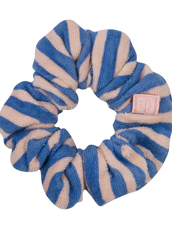 Hårsnodd med randigt mönster i marinblått och rosa för wholesale av JERA MINI