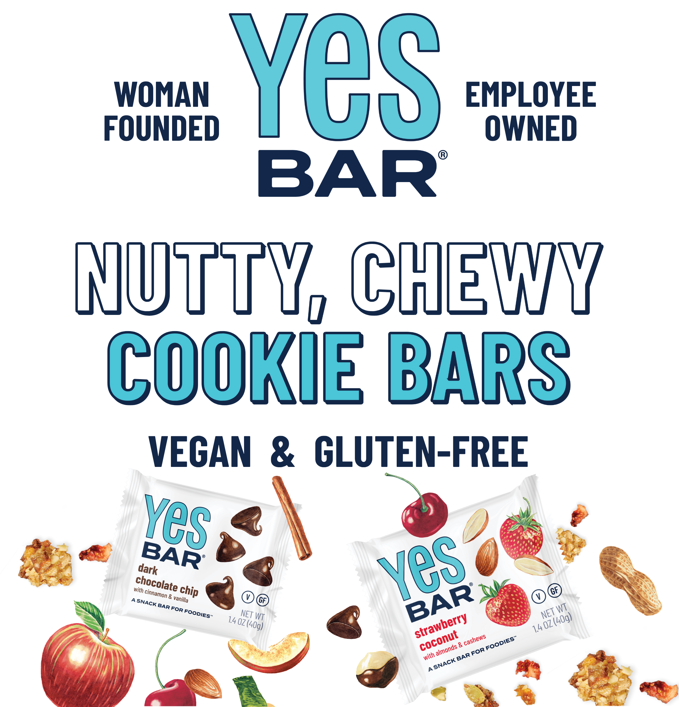 YES Bar® - Low Sugar Snack Bars – Engroshandel Snackbars – Apple Cinnamon Crisp MINI – Premium Ægte Mad Snack Bar3