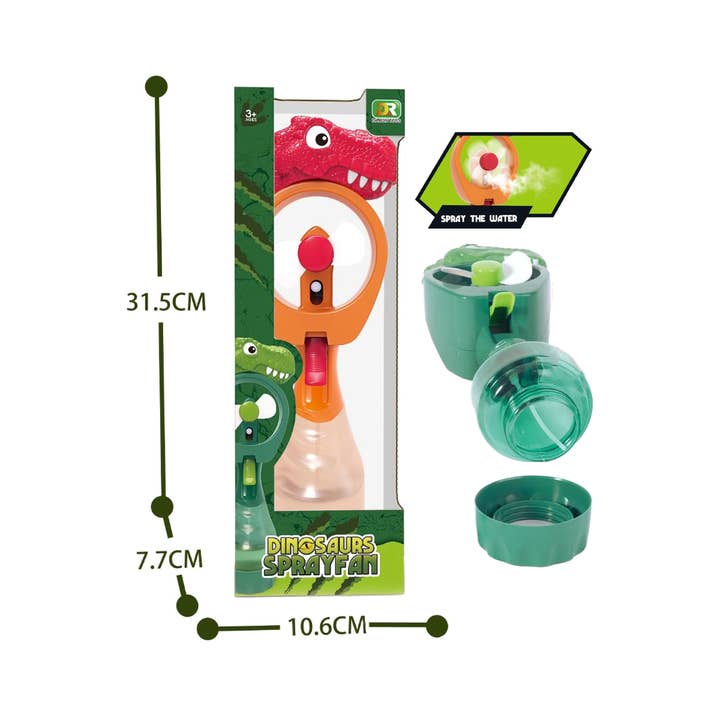 Cap Zone - Wholesale Electric Fan - T-Rex Dinosaur Water Spray Misting Electric Fan