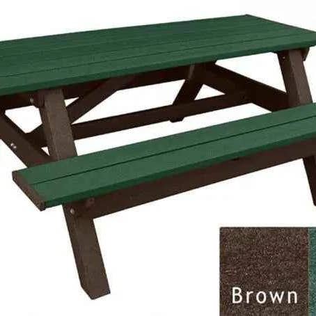 Patio Elegance - Wholesale Patio Table - Deluxe Picnic Table – 6′ Durable Recycled Plastic Outdoor Seating12