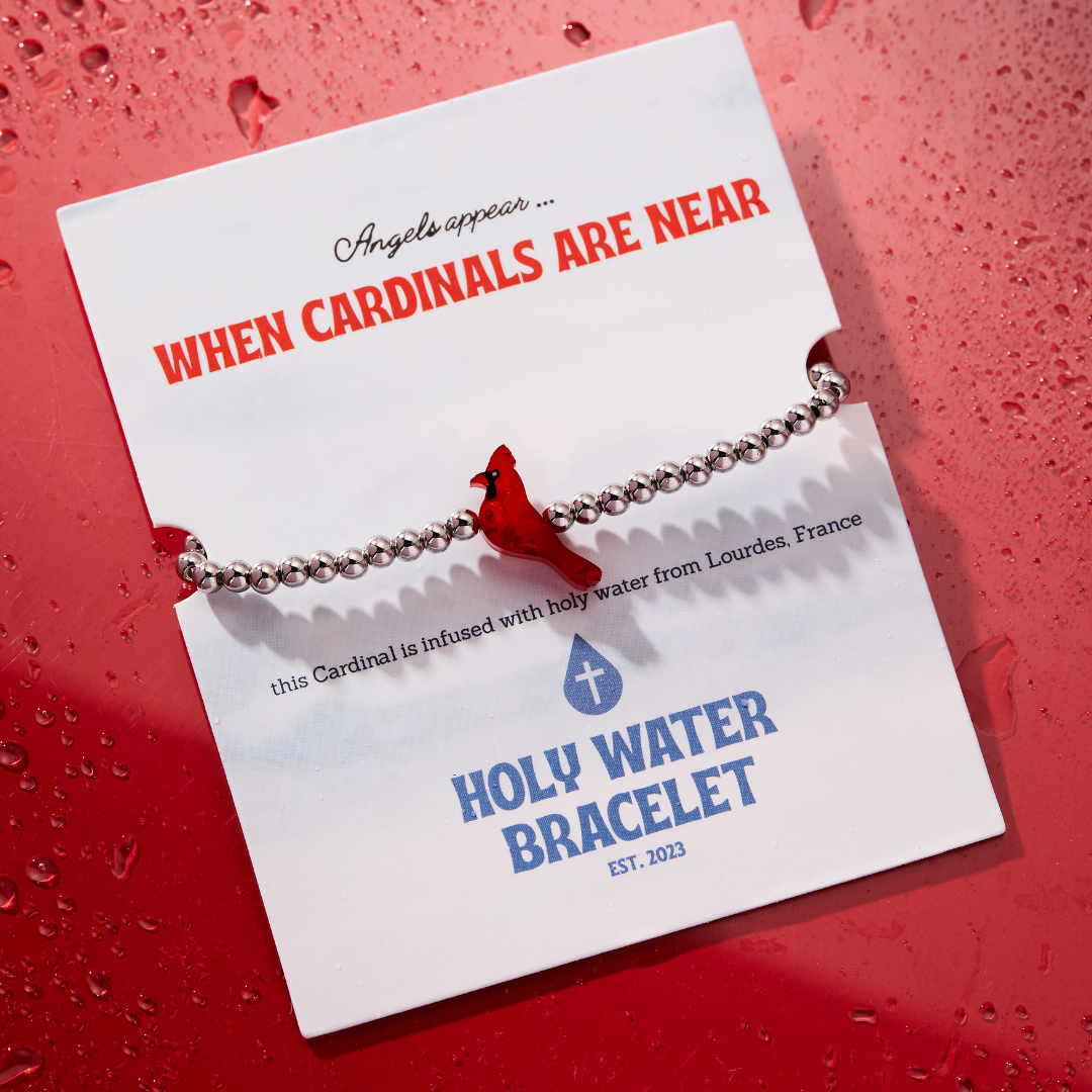 Holy Water Bracelet - Wholesale Charm/Dangle Bracelet - HOLY WATER RED CARDINAL BRACELET1