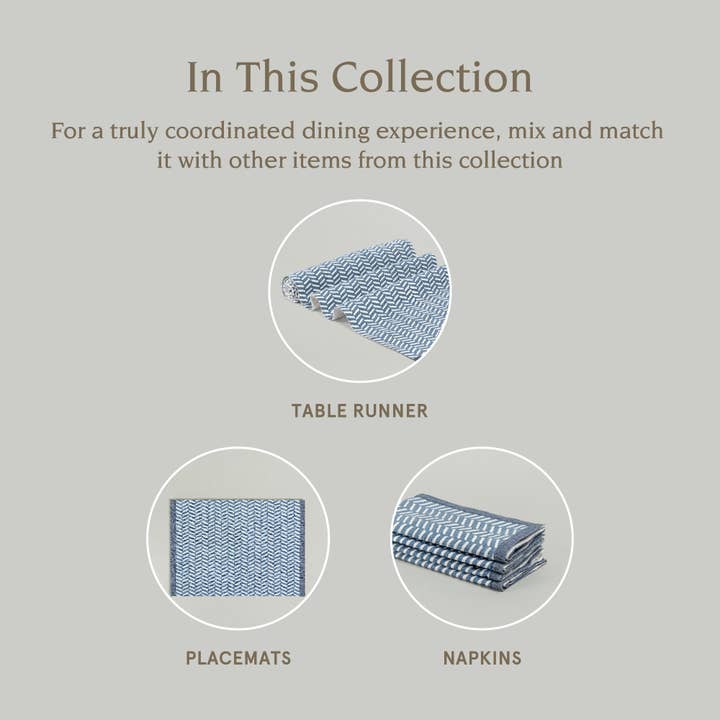 over&back - Wholesale Table Runner - Hand-Blocked Table Runner Floral Patterns 18x10852