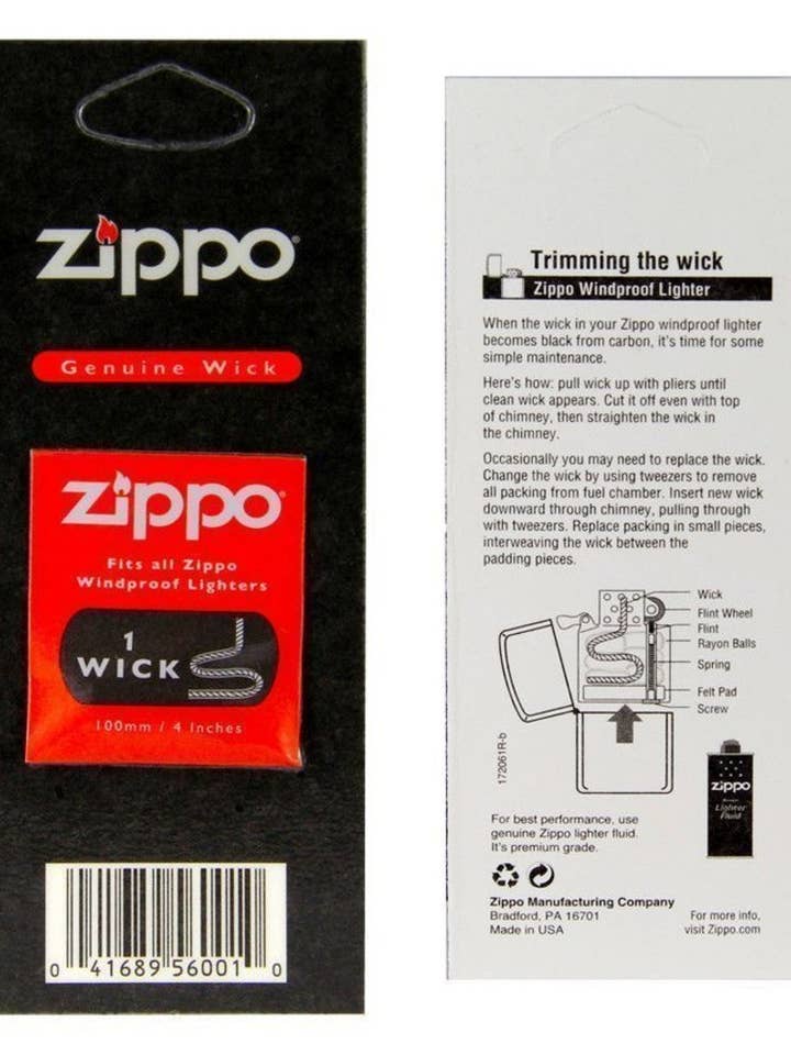 Mèche de rechange Zippo (1 pièce), cardée #2425_1 pour la vente par Benhalex