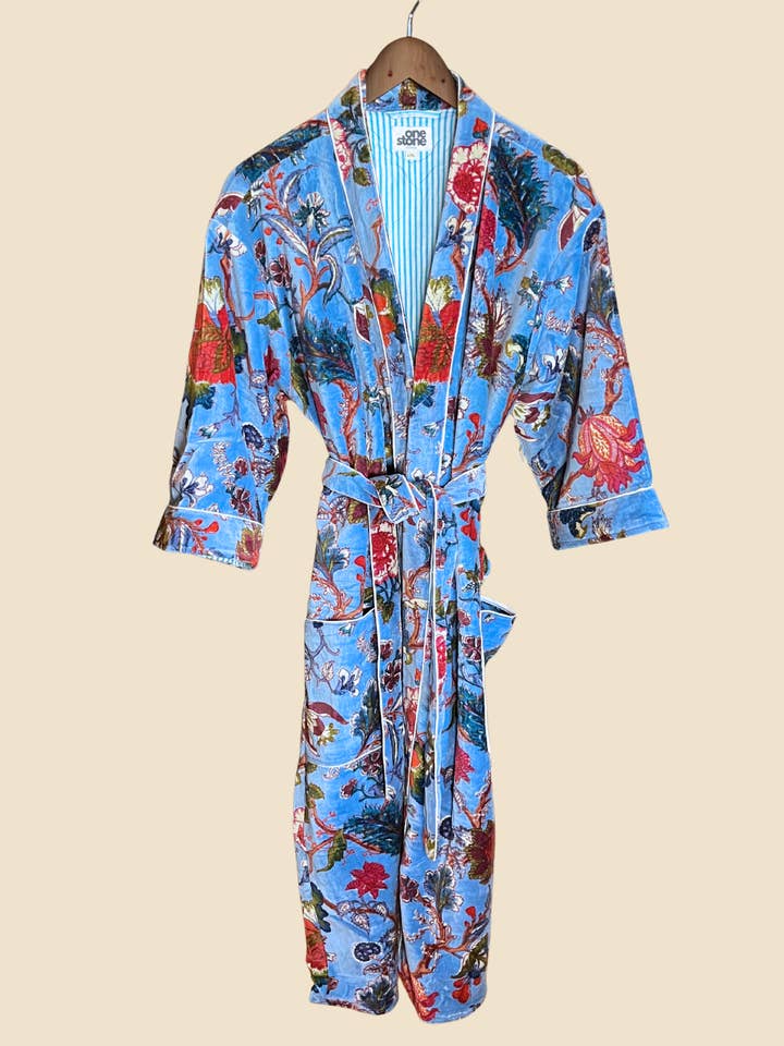 Peignoir en velours Trellis pour la vente par One Stone Goods