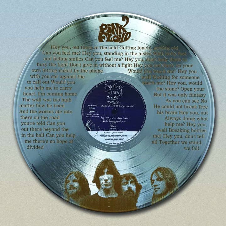 Pink Floyd Platinum Lp Record Laser Etched W/ Hey You Wall A for wholesale by Gold Record Outlet