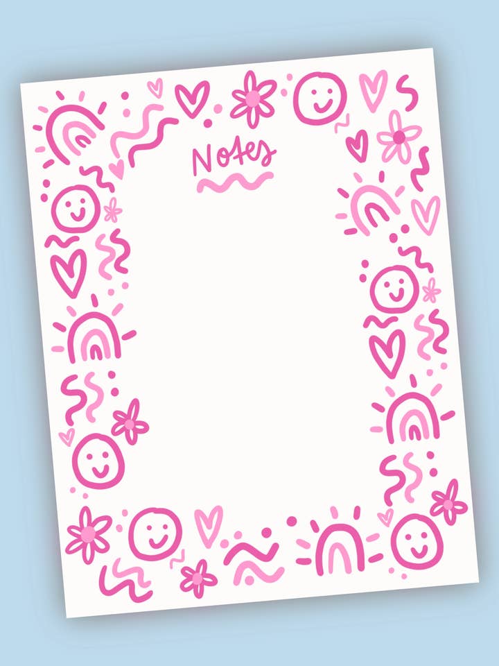 Smiley Abstract Notitieblok voor wholesale door Little May Papery