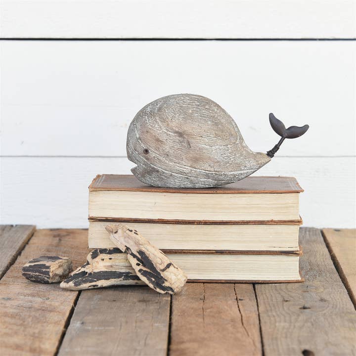 HomArt - Wholesale Decorative Tabletop Object - Kelso Whale, Wood