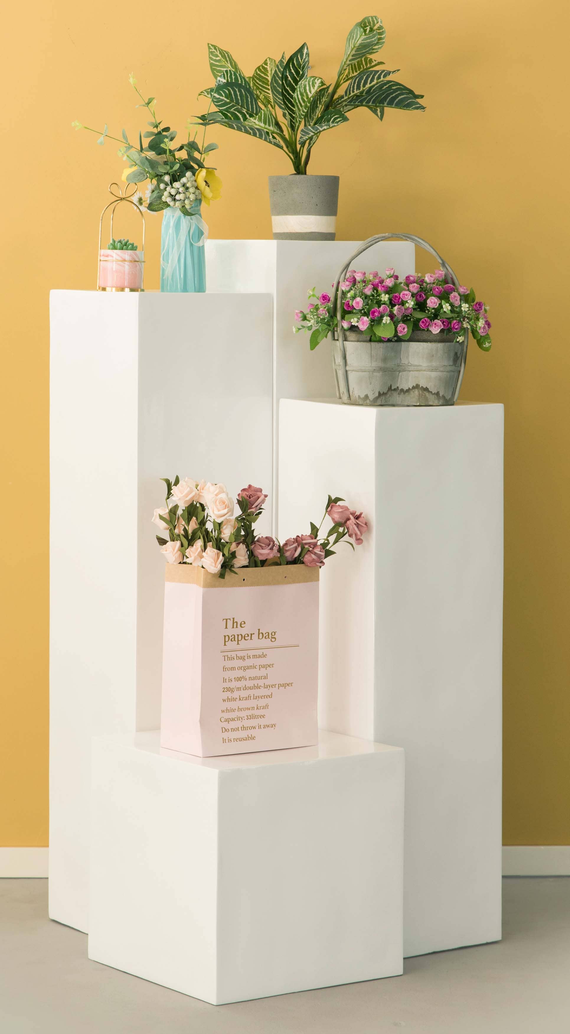 Quickway Imports – wholesale Krukstativ – Blomstativ i kubform, piedestal för blomdisplay3