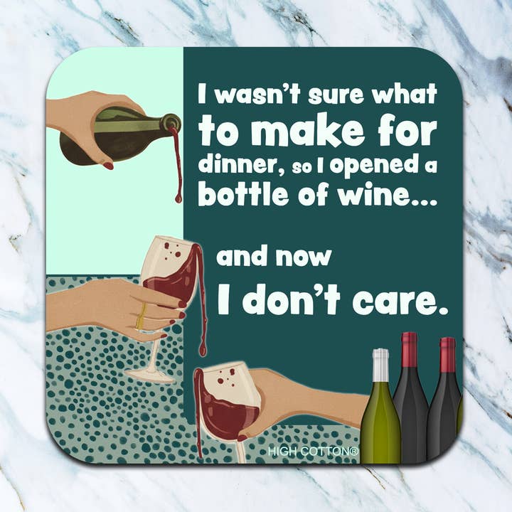 What To Make For Dinner Coaster for wholesale by High Cotton Gifts