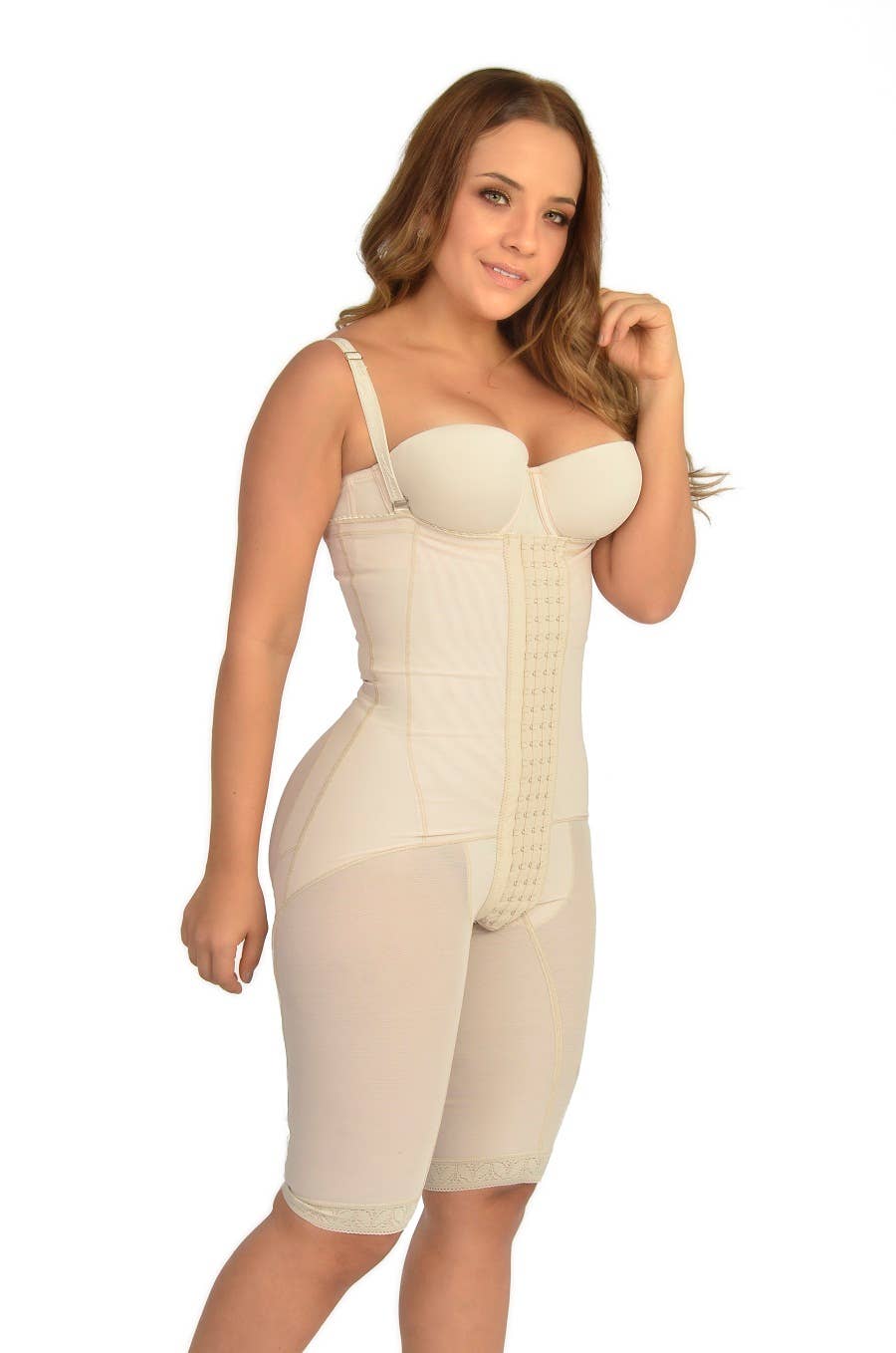 Anna Marye - Vente Sous-vêtements sculptants – femme - Gaine Lipo sans bretelles - 4 crochets - entrejambe ouvert