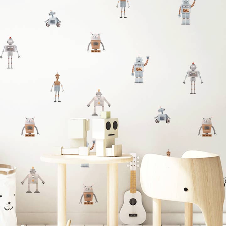 Stickers muraux « Robot Fun » pour la vente par Mica-Mica