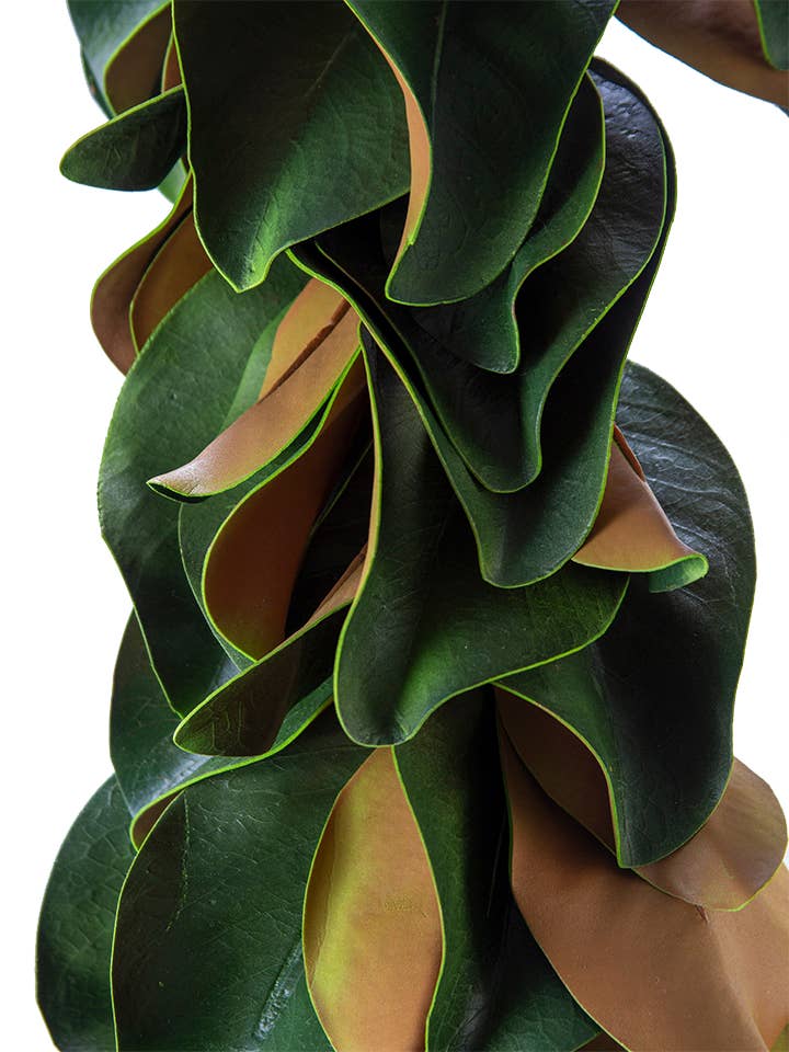 American Best - Vente Fleurs artificielles - Guirlande de feuilles de magnolia luxuriantes de 70 pouces2