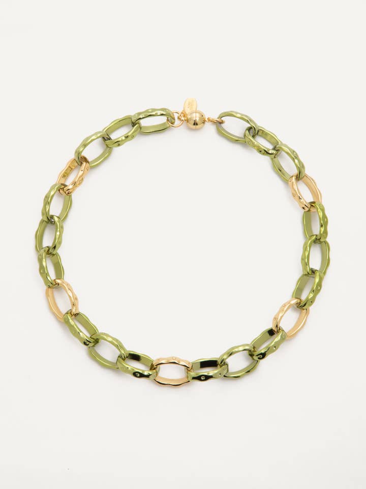 Nairobi Necklace - Matcha for wholesale by Melania Clara