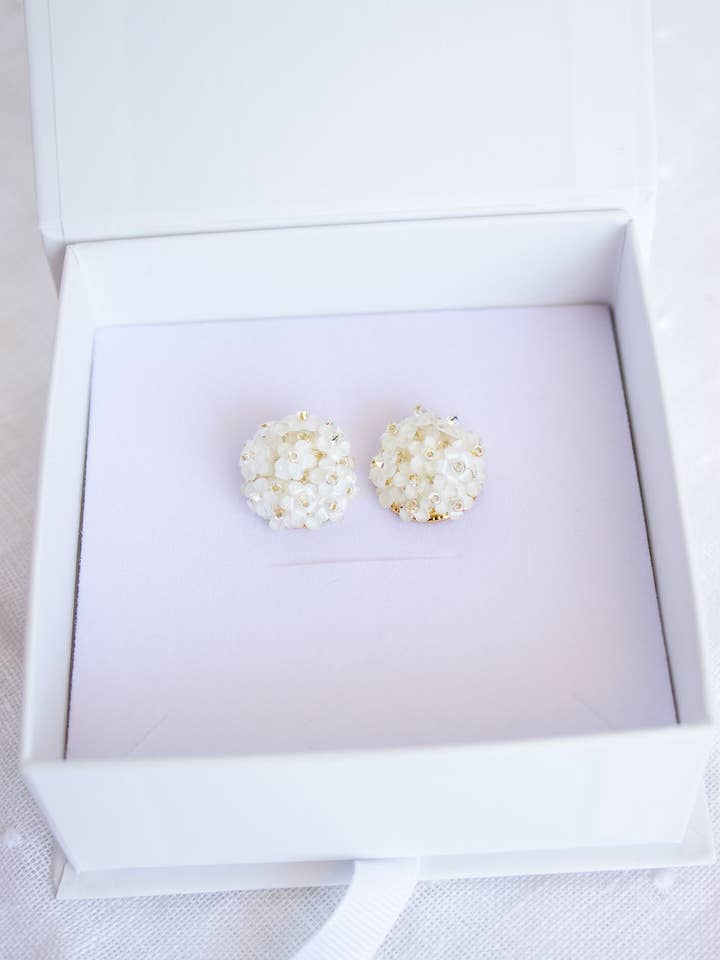 Hydrangea Cluster Studs for wholesale by MBM Designs