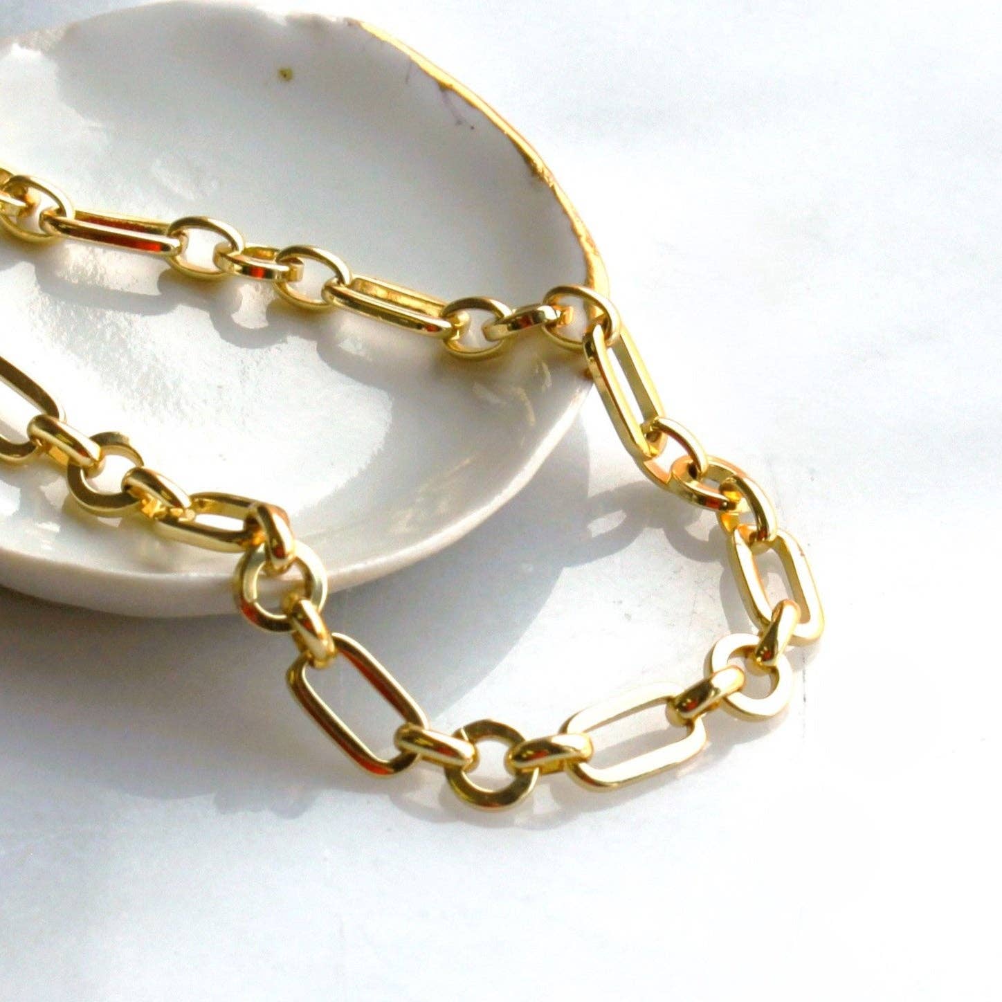 The Silver Wren - Wholesale Link & Chain Necklace - Caris Chunky Gold Chain0