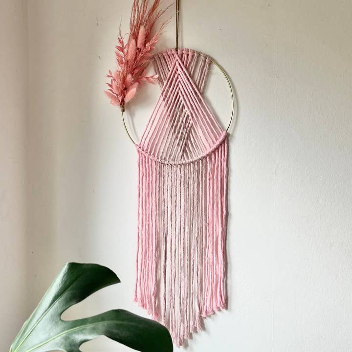 Neon Knotz - Vendita all'ingrosso Nappa decorativa/decorazione murali - Ghirlanda di fiori secchi/macramè da appendere alla parete