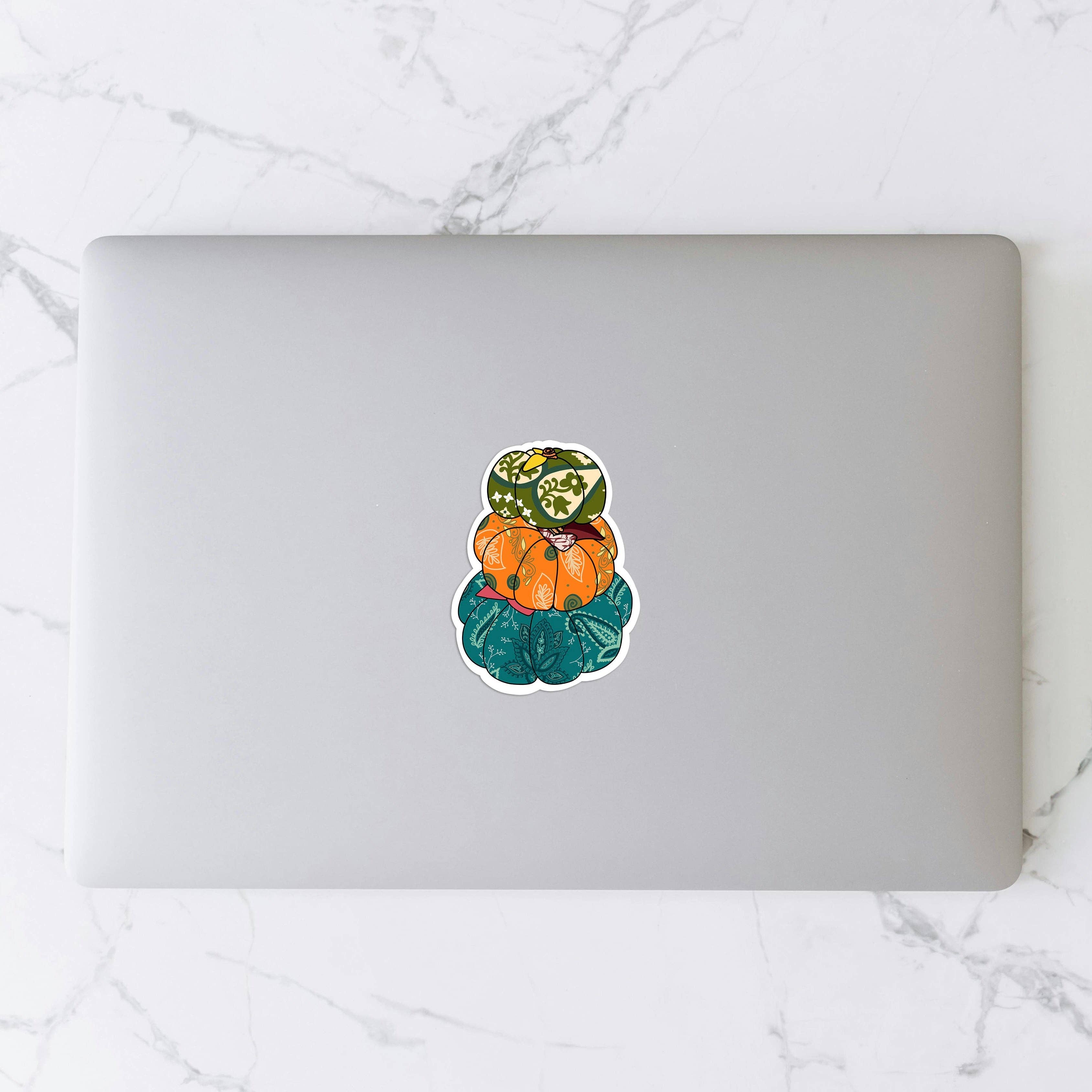 Asha Project – wholesale Sticker – Saree Pumpkin Stack | Vinyl Sticker | 2.1 in x 2.8 in2