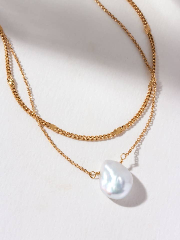 Pearl Tide gelaagde halsketting voor wholesale door Luna Norte