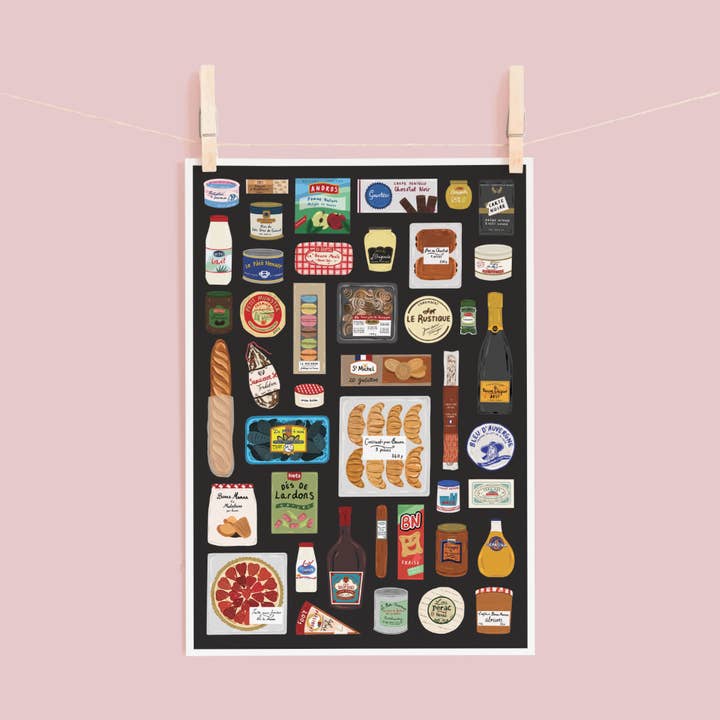 Bea Baranowska Illustration - Wholesale Art Print - French Food Larder Print4