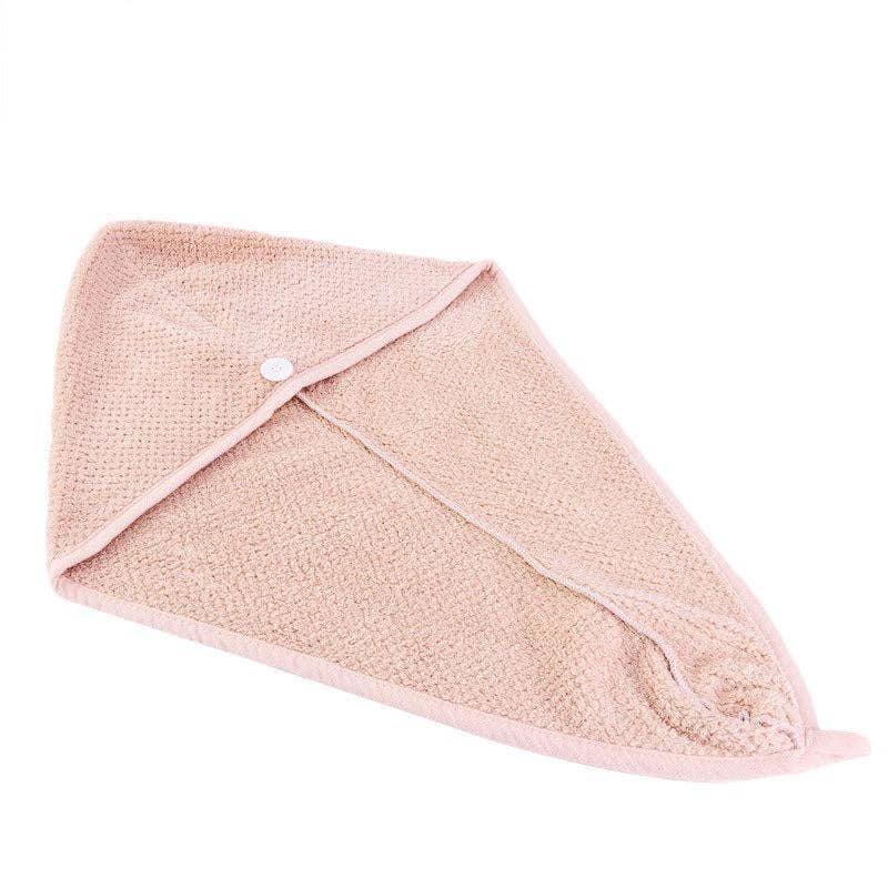 AfricanFabs - Wholesale Hair Towel/Wrap - Microfiber Hair Towel - Head Towel for Straight and Curly Hair - Misty Rose3