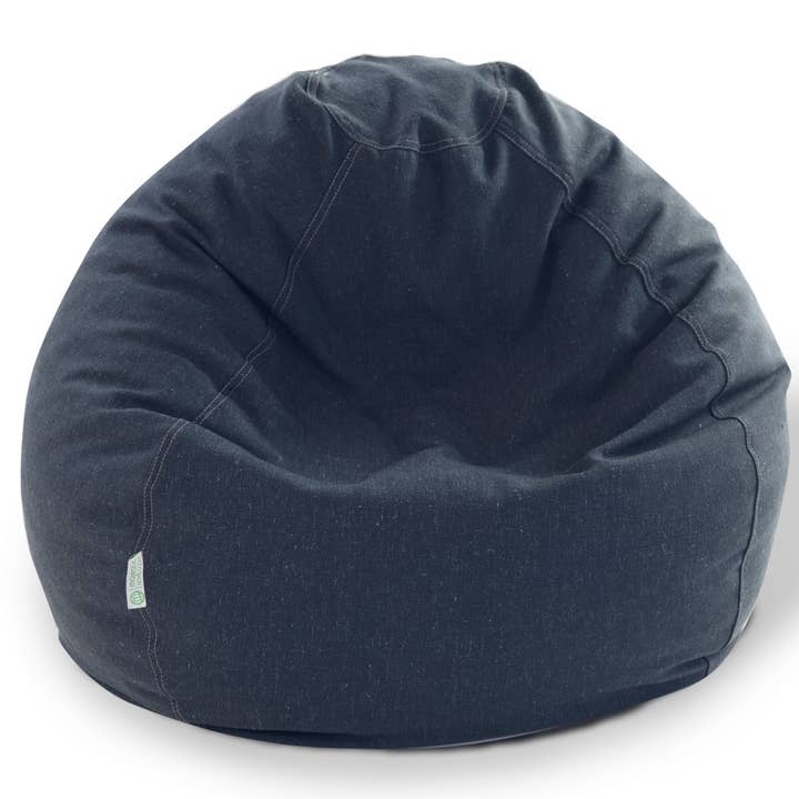 Majestic Home Goods Navy Blue Wales Large Bean Bag for wholesale by Majestic Home Goods