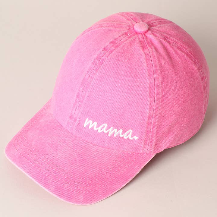 Fashion City - Wholesale Baseball Cap - Women's - Mama Letters Embroidered Baseball Cap