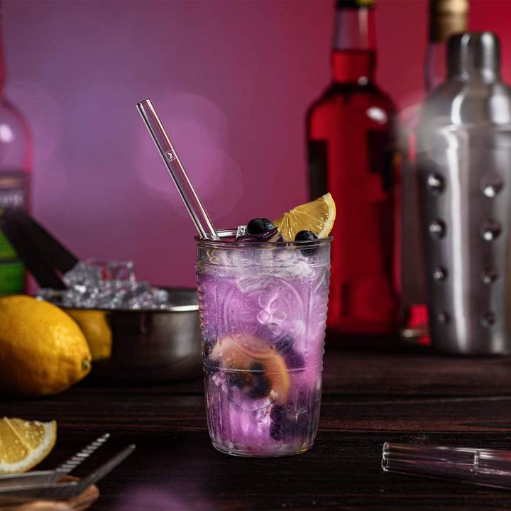 HALM Straws - Wholesale Drinking Straw - Prosecco sayings engraved glass straws with 6 fun sparkling wine toasts3