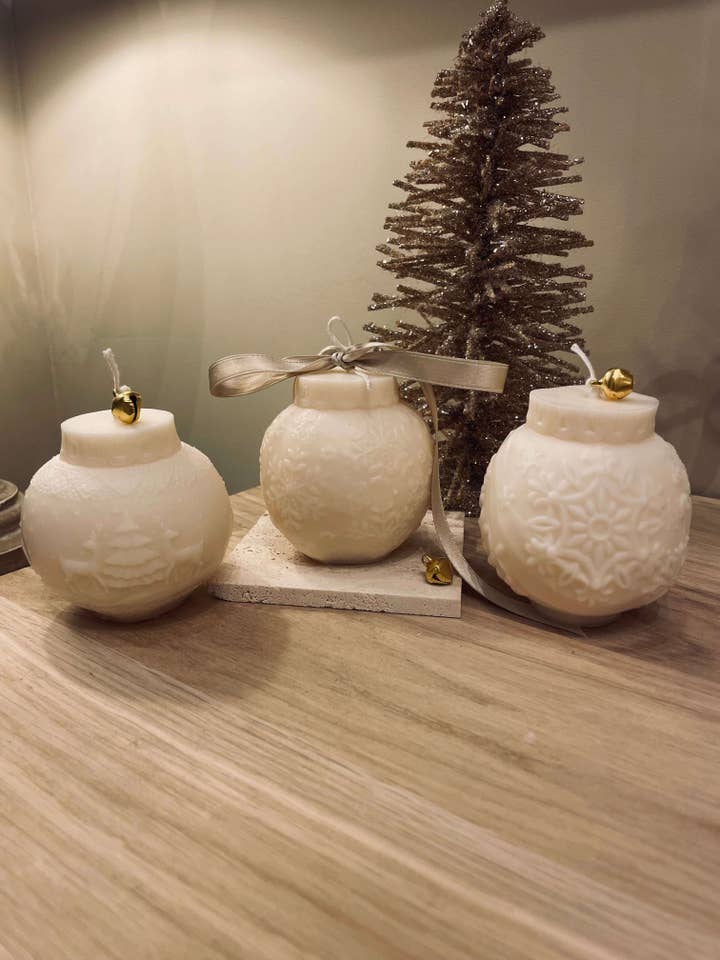 XMAS Christmas Ball - decorative candle for wholesale by Maison Carona