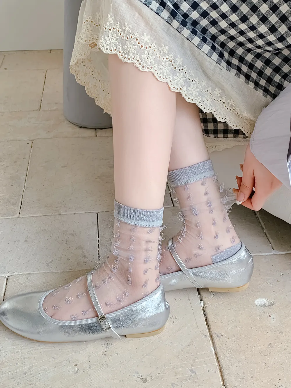 Marc JoJo - Wholesale Socks - Women's - 🧦✨ Socks with tulle dots 🌸💫2