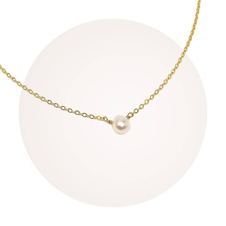 White Freshwater Pearl Necklace for wholesale by DLJ