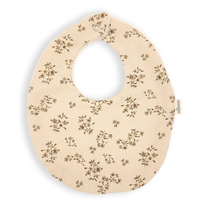 Bavoir serge coton fleuri vintage pour la vente par Millinoon