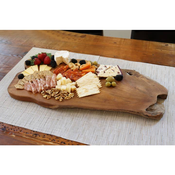 Teak Wood Serving Board Large for wholesale by Housewares & Tabletops by Contrast Inc.