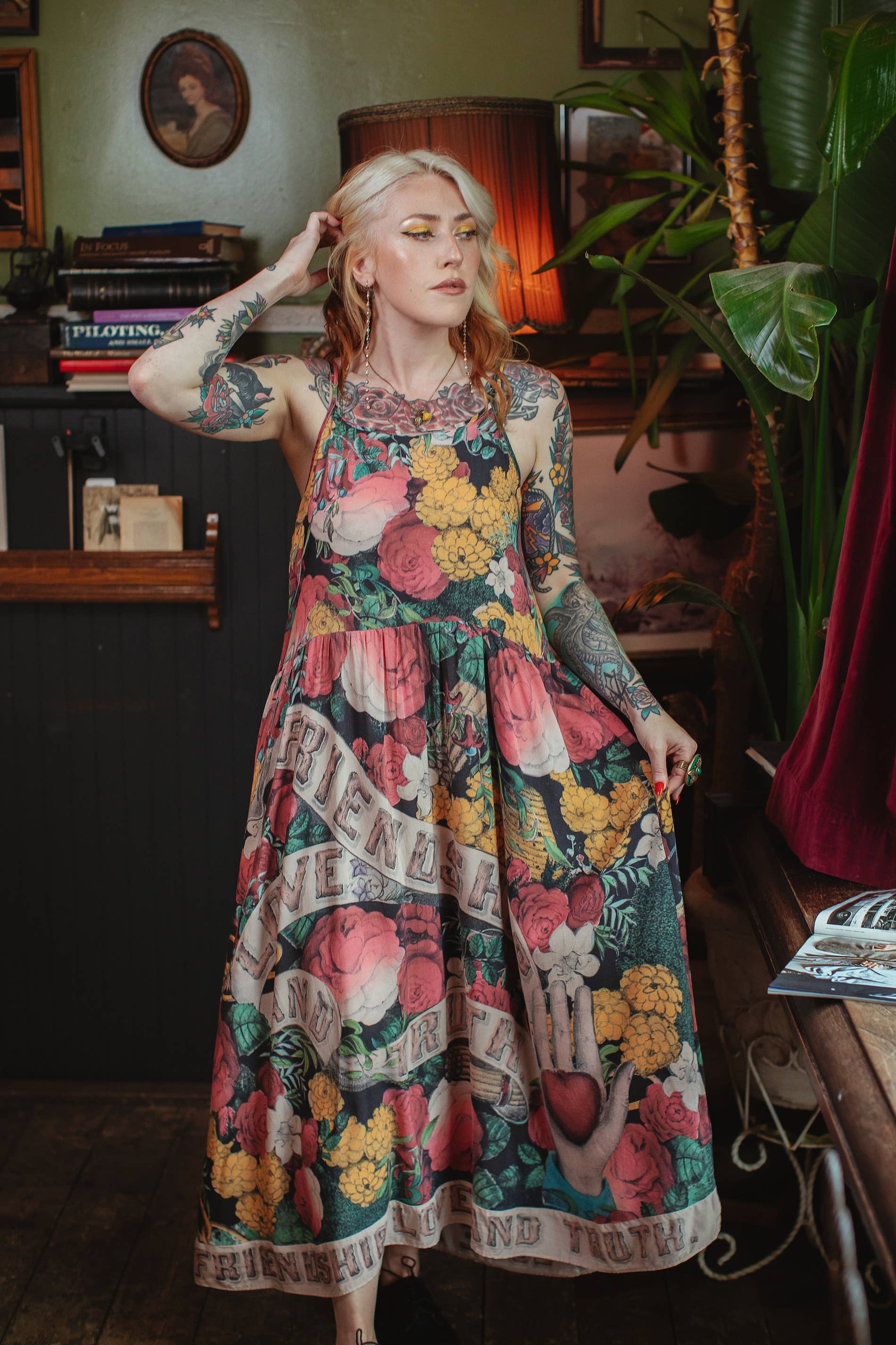 Market of Stars (USA) - Wholesale Dress - Women's - Friendship Love & Truth Bohéme Long Maxi Slip Dress5