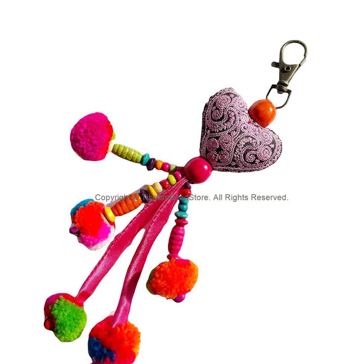 Bolsa Decorativa Charm Porta-Chaveiro Tassel - BK23C por atacado de Tibetan Bead Store
