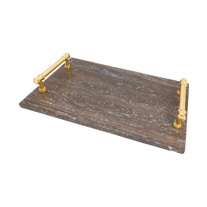 Traventine Marble Tray for wholesale by Saro Lifestyle