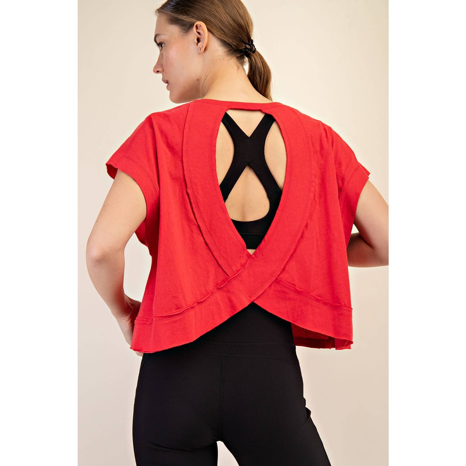 Rae Mode - Wholesale Shirt - Women's - COTTON SLUB OPEN BACK TOP9